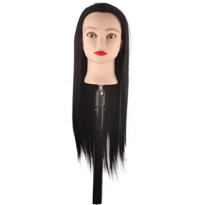 Tête de mannequin professionnelle pour la formation en coiffure, femme, taille de tête 53 cm, <span class=keywords><strong>cheveux</strong></span> synthétiques lisses, pour la <span class=keywords><strong>coupe</strong></span> et le tressage - Product Image 5