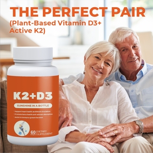 Capsule personalizzate con etichetta vitamina D3 5000iu + K2 Mk7 promuovono la salute K2 D3 integratore vitaminico 60 capsule - Product Image 3