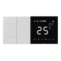 Interrupteur intelligent KNX pour bâtiment, système intelligent en métal, noir et gris, pour maison intelligente, hôtel, vente en gros