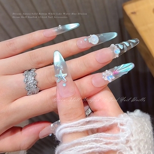 Nuevos Accesorios para Uñas, Estilo Marino de Verano, 12 Compartimentos, Color Aurora, Estrella de Mar, Concha, Perla, Dijes de Cristal para Decoración de Uñas - Product Image 6