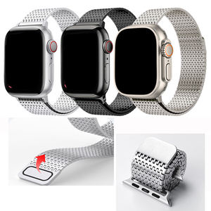 Nouvelle montre intelligente pour homme, bracelet en maille en <span class=keywords><strong>acier</strong></span> inoxydable magnétique en <span class=keywords><strong>titane</strong></span> de luxe, chaîne magnétique pour <span class=keywords><strong>Apple</strong></span> <span class=keywords><strong>Watch</strong></span> - Product Image 1