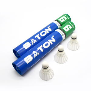 Volant de <span class=keywords><strong>Badminton</strong></span> blanc, bon marché, stabilité de vol Durable, personnalisé OEM, <span class=keywords><strong>Double</strong></span> plume d'oie lissée - Product Image 6
