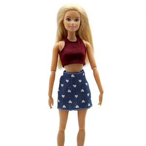 <strong>Doll</strong> Clothes New 30cm 1/6 Sleeveless Tank <strong>Top</strong> Heart Skirt Daily Wear Accessories Clothes for <strong>Babi</strong> <strong>Doll</strong> - Product Image 4