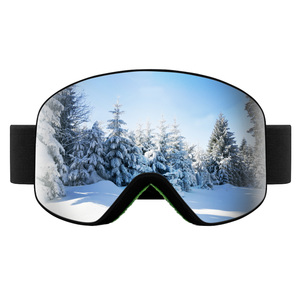 Gafas de esquí ligeras con marco negro con lente magnética Diseño tórico antivaho para accesorios de marca personalizados para exteriores - Product Image 6