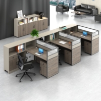Meilleures ventes : Écran de bureau pour personnel, design moderne et élégant, en bois durable, indépendant, pour 1 à 4 personnes, usage commercial, anti-collision, grande capacité