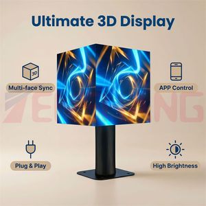 Pantalla LED Cúbica TENSHAN para Decoración de Escaparates, Cabinas de <span class=keywords><strong>Fotos</strong></span>, Centros Comerciales, Efecto Dinámico 3D, Control por Aplicación, Fácil Actualización de Contenido - Product Image 4