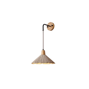 Lámpara de Pared Estilo Japonés Wabi Sabi, LED E27 con Interruptor, para Dormitorio, Sala de Estar, Estudio, Salón de Té, Color Crema - Product Image 5