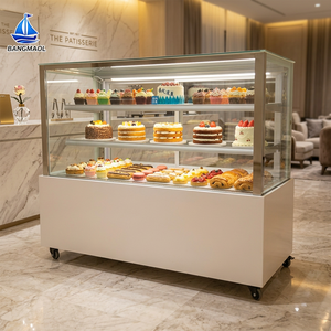 Vitrina Refrigerada Profesional BANGMAOL para Pasteles, con Triple Capa de Vidrio, Estructura de Acero Inoxidable, para Vestíbulo de Hotel - Product Image 1