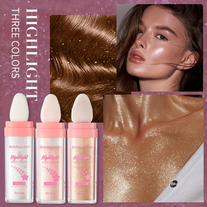 Poudre illuminatrice scintillante 3 couleurs pour le corps, effet naturel, vente en gros - Product Image 3