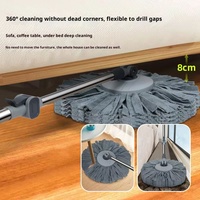 Nouvelle serpillière rotative magique à microfibre 360° pour le nettoyage des sols, réutilisable, avec seau essoreur