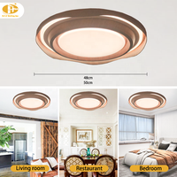 Ventilateur de plafond sans pales à encastrer, forme vague, avec anneau multicouche, éclairage LED dimmable, moteur DC silencieux et télécommande pour chambre à coucher