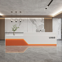 Comptoir de caisse/bureau de réception à vendre, design moderne personnalisé, comptoir/bureau de réception pour hôtel