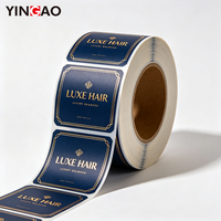 Autocollants personnalisés Yingao en rouleau, imperméables, en vinyle auto-adhésif avec feuille d'or pour bouteilles de shampoing et divers contenants de soins capillaires