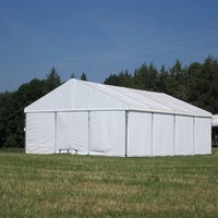 Carpa para Eventos y Bodas Pequeña, Estructura de Aluminio Resistente, para Exteriores, con Capacidad para 100 Personas, con Paredes Lisas