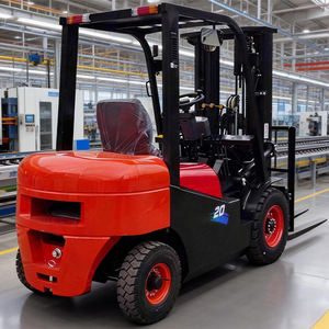 Forklift Diesel 2 Ton Sit-Down 4 Roda, Pengiriman Gratis, Garansi 1 Tahun, Bersertifikat CE untuk Penanganan Logistik Gudang dan Pabrik - Product Image 1