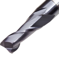 Fraise à 4 dents en carbure de tungstène personnalisée, outil de fraisage CNC HRC 55/60, revêtement AlTiN, fraisage en pente, support ODM OEM
