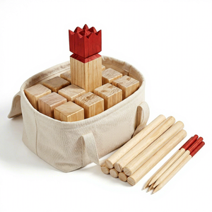 Jeu de lancer Kubb Viking en bois, durable et portable, emballage OEM - Product Image 2