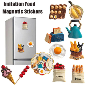 Simulation Food Fridge Magnets Refrigerator Magnetic <b>Stickers</b> Resin Egg Home Decor Nordic Ins Decor Magnets for Refrigerators - Product Image 2