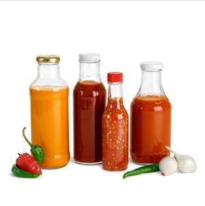 Botella de Vidrio de 350 ml para Salsa Picante de Chile <span class=keywords><strong>Tabasco</strong></span> con Tapa Negra de Rosca - Product Image 1