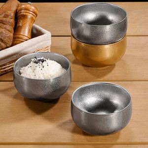 Tazón de Ensalada de Acero Inoxidable Estilo Coreano, Tazón de Metal para Arroz, Sopa, Kimchi, Tazón de Ramen de Doble Capa Resistente al Calor para Cocina y Restaurante - Product Image 1
