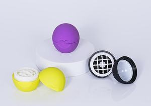 ロゴカスタマイズされたピュアカラーラウンドリップクリームボールパチングボール型リップバームコンテナ - Product Image 5