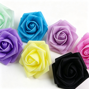 Tête de rose artificielle Houn de 4,5 cm, branche unique, pour décoration de maison, mariage, accessoires de photographie, décoration de magasin - Product Image 1