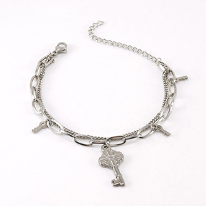 ZOGXIN Fashion Charm Bracelets For Women Stainless Steel Multi Layer Heart Anchor Rose Design Gift Jewelry - Product Image 5
