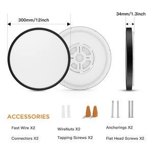 Luz de techo inteligente empotrada LED WiFi, regulable dormitorio sala de estar pasillo cocina guardería 12 pulgadas 24 vatios RGB delgada - Product Image 4