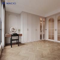 MACIO – Nouveaux modèles de grandes armoires de chambre à coucher de style français sur mesure avec coiffeuse et ensembles de placards pour villas