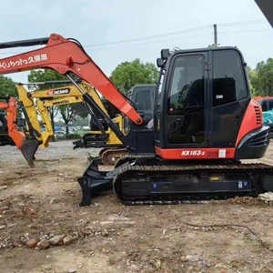 Excavatrice sur chenilles d'occasion Kubota KX183/KX183-3 de 8,35 tonnes à queue courte de taille moyenne, de fabrication japonaise, sélectionnée, à vendre à bas prix - Product Image 2