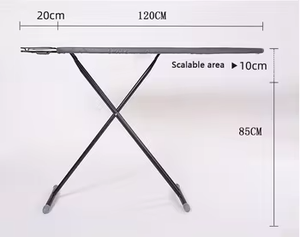 Planche à repasser pliante sur pied avec grille en fer, support en tube d'acier, design multifonctionnel <span class=keywords><strong>et</strong></span> portable, inclut un porte-<span class=keywords><strong>vêtements</strong></span> - Product Image 3
