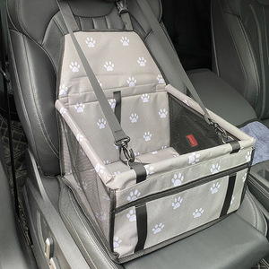 Alta calidad plegable mascota perro Booster asiento de coche bolsa de transporte de viaje seguridad perro coche cama con cinturón de seguridad - Product Image 6