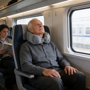 Almohada <span class=keywords><strong>de</strong></span> Viaje <span class=keywords><strong>Inflable</strong></span> Compacta y Ligera <span class=keywords><strong>de</strong></span> Primera Calidad para Llevar Ultra Portátil en el Bolso o el Bolsillo <span class=keywords><strong>de</strong></span> la Chaqueta - Product Image 1
