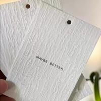 Logo imprimé personnalisé Eco Hot étiquettes de texture spéciale de luxe à suspendre étiquettes de logo étiquettes volantes de vêtements