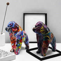 Sculpture animale en résine à transfert d'eau, statue de gorille de dessin animé coloré, décoration d'intérieur pour la maison, vente à chaud en Europe