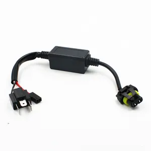 Hid bi xenon controlador de fiação, h4 controlador de fiação relé 12v 24v 35w 55w mini h4 hid xenon conector de fio do cabo da lâmpada do balastro