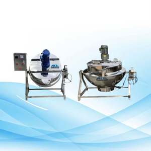 Olla de cocina agitadora eléctrica de alta capacidad de 50L-800L de litro, hervidor de vapor con camisa, agitador automático altamente Industrial - Product Image 1