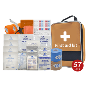 ชุดปฐมพยาบาลกีฬาแบบกำหนดเอง 57 ชิ้น เทปคิเนซิโอเทปแบบพันเองได้ ผ้าพันนิ้วแบบมีโครง ถุงน้ำแข็ง สำหรับทีมเดินป่า ตั้งแคมป์ สั่งซื้อจำนวนมาก - Product Image 4