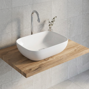 Lavabo rectangulaire blanc Lavabo Lavabo en pierre naturelle populaire Lavabo en marbre pour salle de bain - Product Image 1
