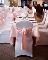 Rubans de chaise en satin pas chers pour décoration de mariage, nœuds décoratifs pour chaises de mariage