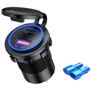 Cost-effective usb port motorcycle with Type C PD3.0 + fuse