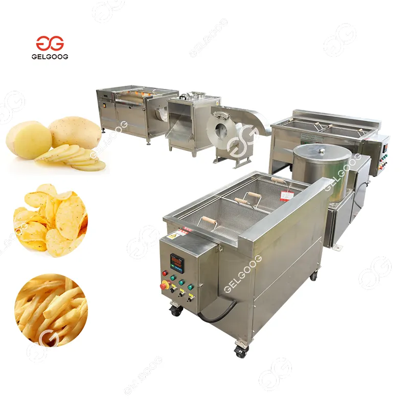 Linee di produzione di patatine fritte surgelate semiautomatiche a piccola scala e patatine fritte semfritte