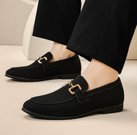 Mocassins pour hommes grande taille avec boucle métallique, style britannique, chaussures décontractées habillées pour l'été, usage quotidien, extérieur, intérieur, bureau, élégantes