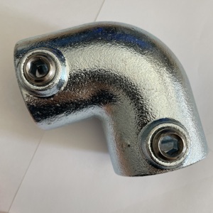 핫 딥 아연 도금 가단성 철 구조 키 클램프 90 도 팔꿈치 파이프 피팅 48.3mm 난간 시스템 - Product Image 5