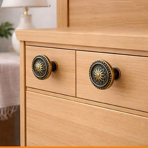 Pomo Redondo de Latón Tradicional para Cajones, Tirador de Muebles para Decoración de Armarios de Dormitorio - Product Image 4
