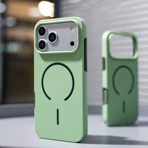 Funda para iPhone 17 Air, estilo original, delgada, con tacto de piel, diseño de bloques de color, cobertura total y a prueba de golpes - Product Image 1