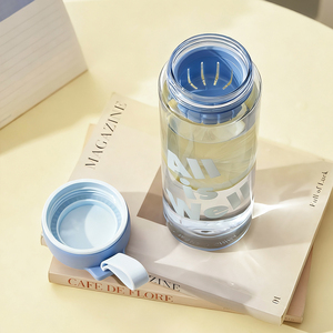 560ml Polycarbonate PC <strong>Water</strong> <strong>Bottle</strong> with Tea <strong>Infuser</strong> &amp; Carry Handle,Custom Logo OEM for Outdoor Sports Gym Travel Camping Hiking - Product Image 3