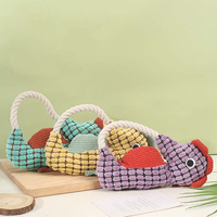 Jouet à mâcher pour chien en peluche mignon et couineur – Design durable et résistant aux morsures, texture ananas, motif hippocampe