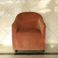 Fauteuil moderne en velours monoplace inclinable confortable avec roulettes fauteuil de canapé d'intérieur pour la maison, les repas, l'hôtel et le bureau