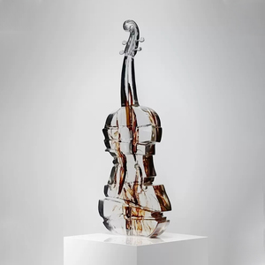 Ornements de <span class=keywords><strong>violon</strong></span> en résine de cristal transparent de luxe léger, sculpture de guitare en résine abstraite moderne, <span class=keywords><strong>violon</strong></span> en cristal pour la <span class=keywords><strong>d</strong></span>écoration intérieure <span class=keywords><strong>d</strong></span>'hôtel - Product Image 6
